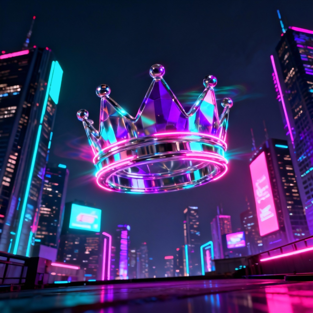 AI Cyberpunk Neon Crown