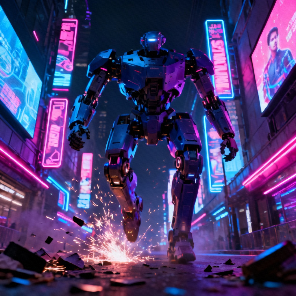 AI Sci-fi Mech Warfare Art