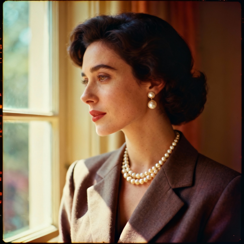 AI vintage film portrait with classic styling
