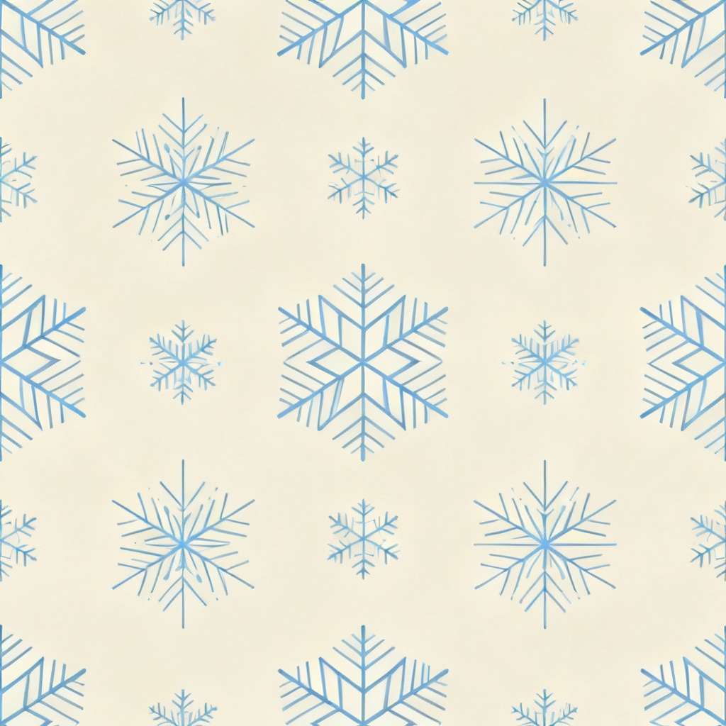 Minimal Scandinavian snowflake seamless pattern