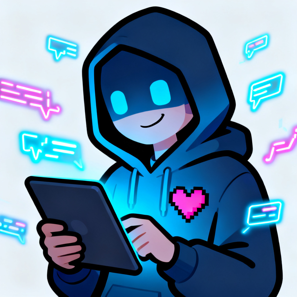 AI Sprunki hacker OC with neon code aesthetic
