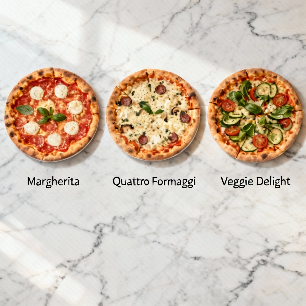 AI Menu Mockup Pizza Trio