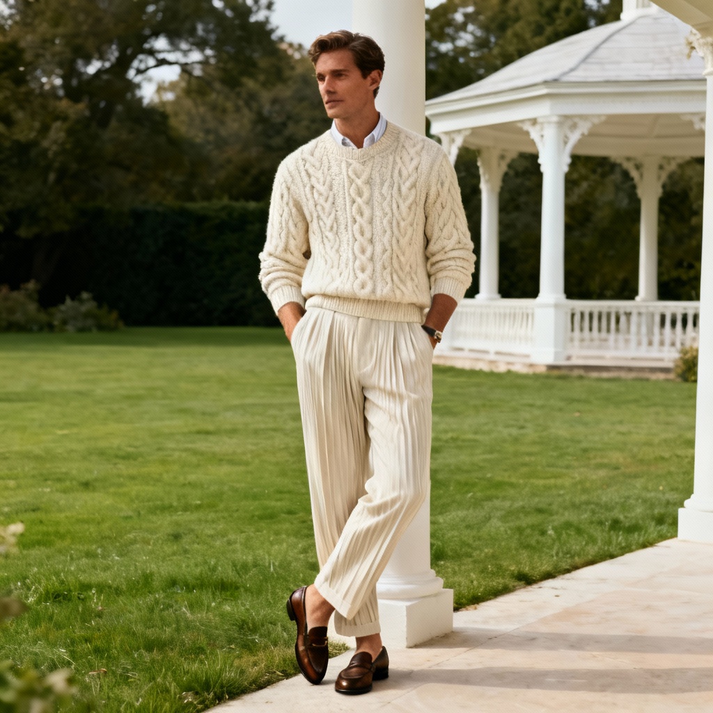 AI old money look at a country club lawn