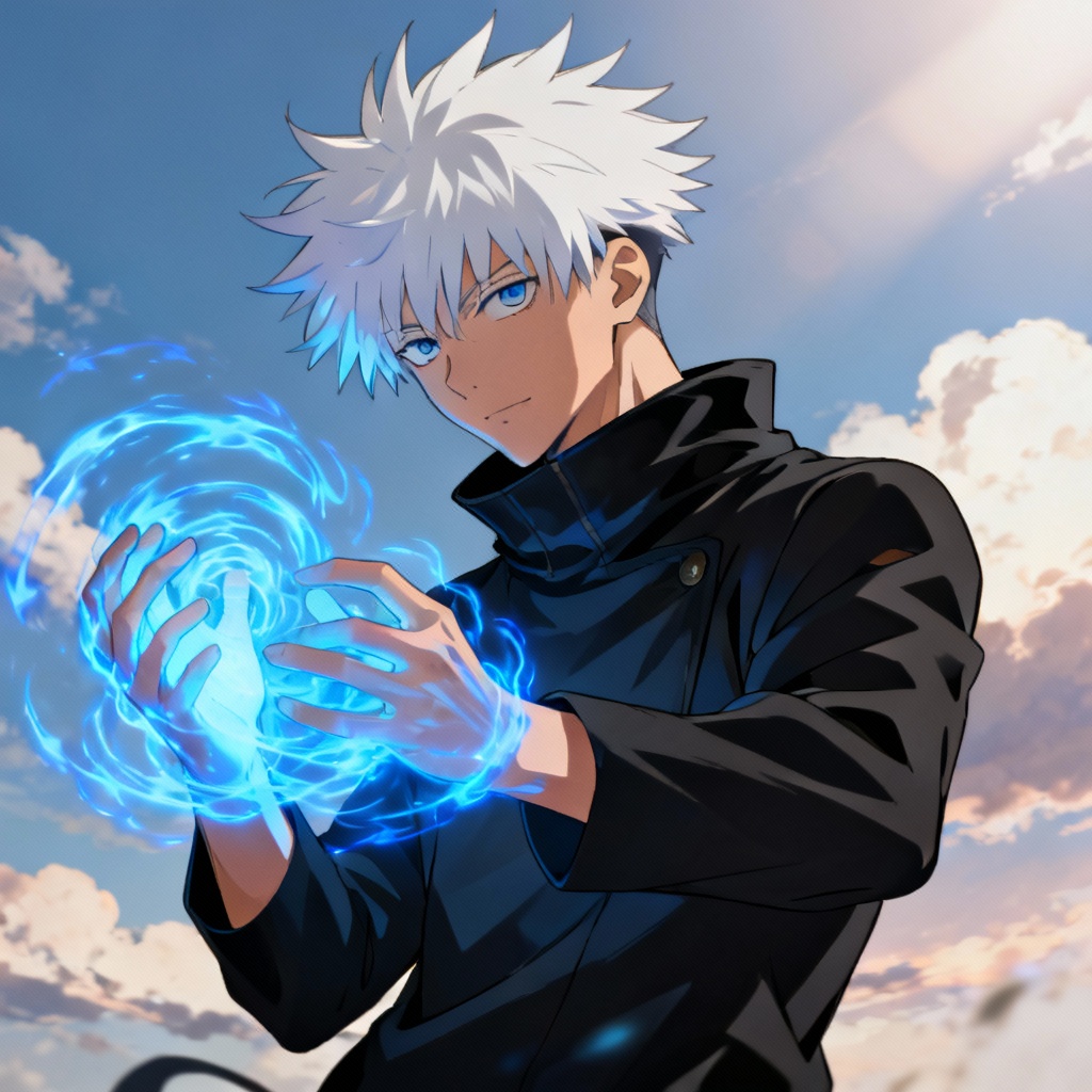 AI Gojo Saturo Energy Portrait
