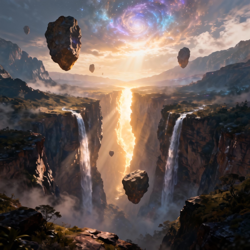 AI Epic Celestial Rift Landscape