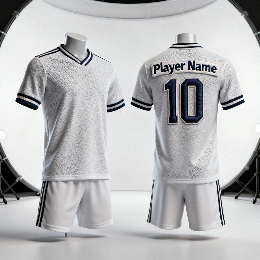 AI iconic jersey generator hero mockup showing front and back sports kit
