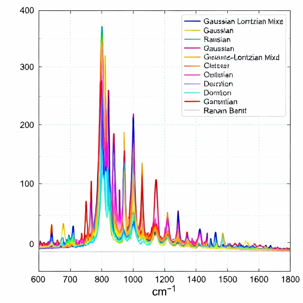 AI Raman spectrum of polymer with multiple peaks