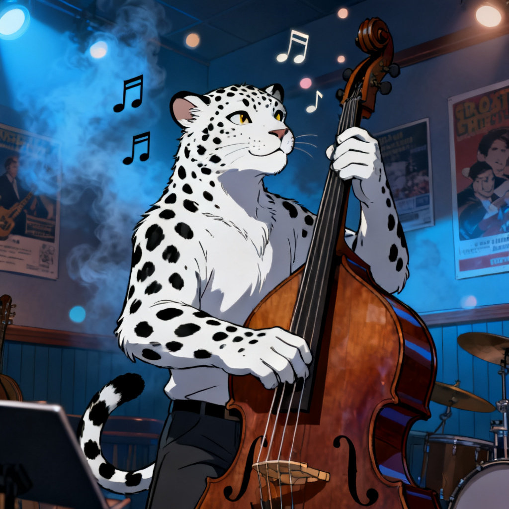 Beastars OC snow leopard musician