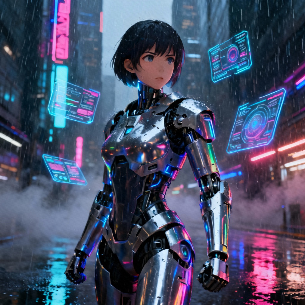 AI Sci Fi Android Hero Portrait