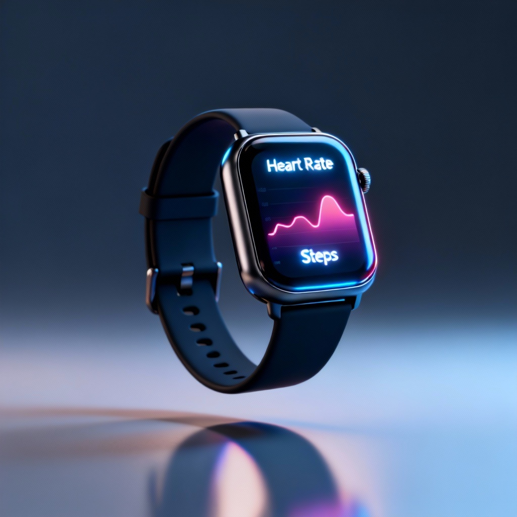 AI smartwatch fitness UI mockup