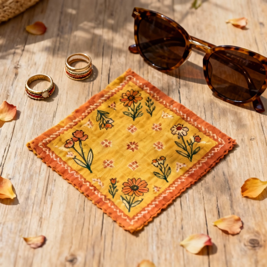 AI Boho Wildflower Bandana Pattern