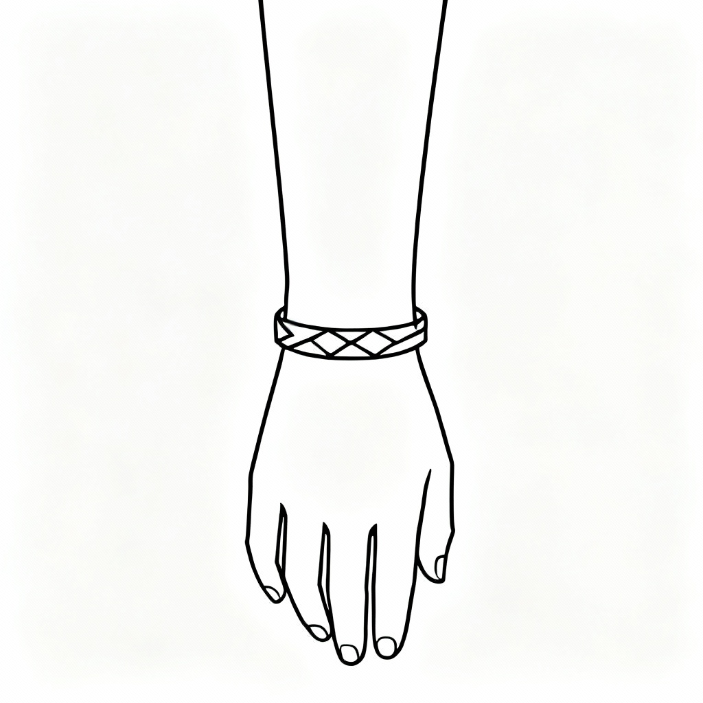 AI minimalist bracelet wrist tattoo design