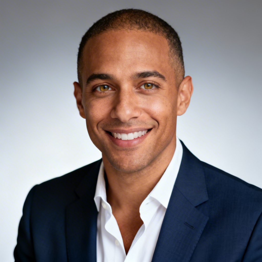 AI mixed male corporate headshot