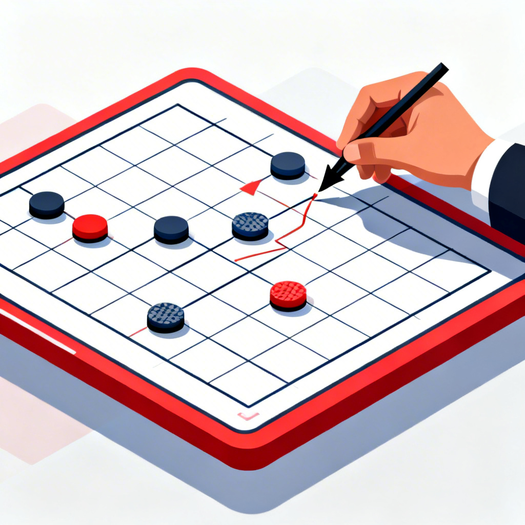 AI Indonesian soccer tactics board graphic