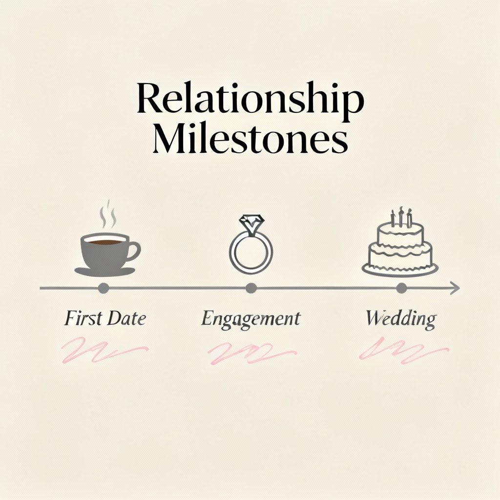 AI Love Story Timeline Wedding Poster