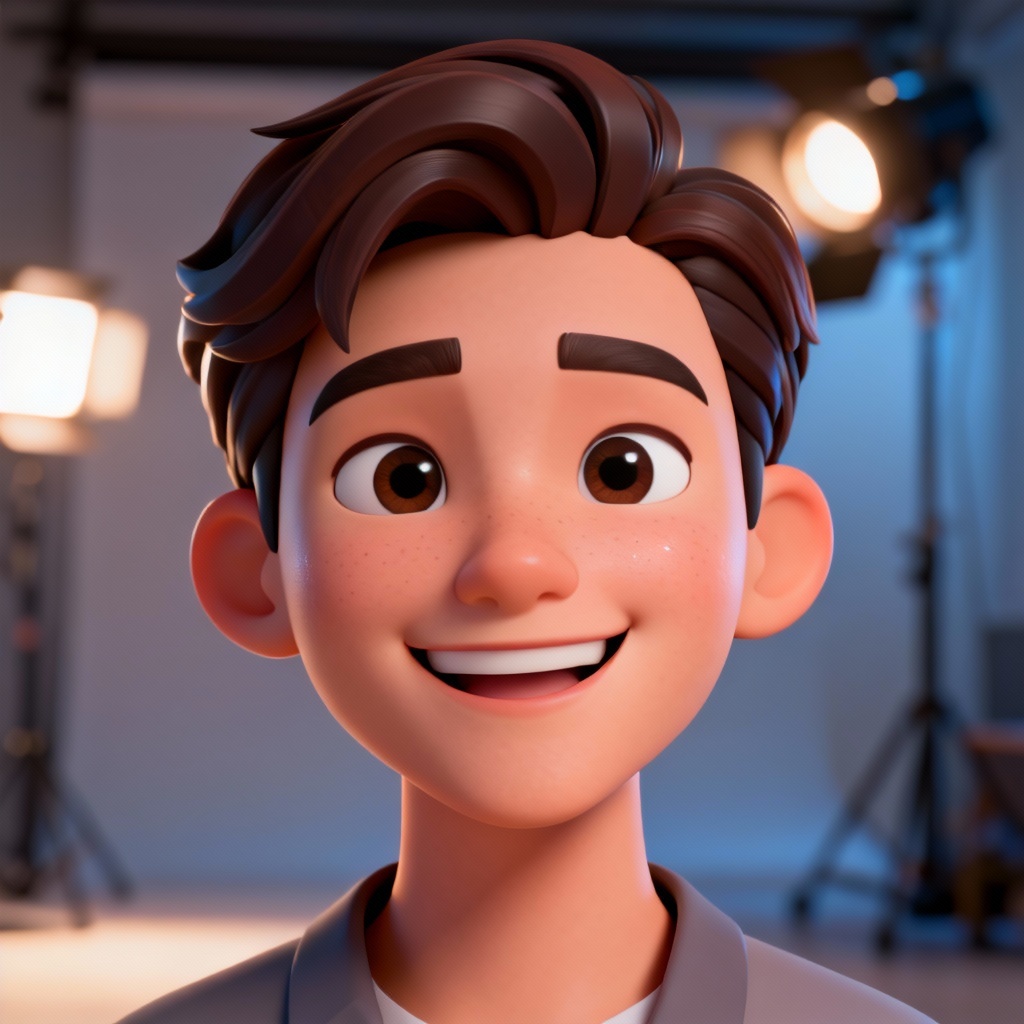 AI stylized 3D avatar with cinematic lighting