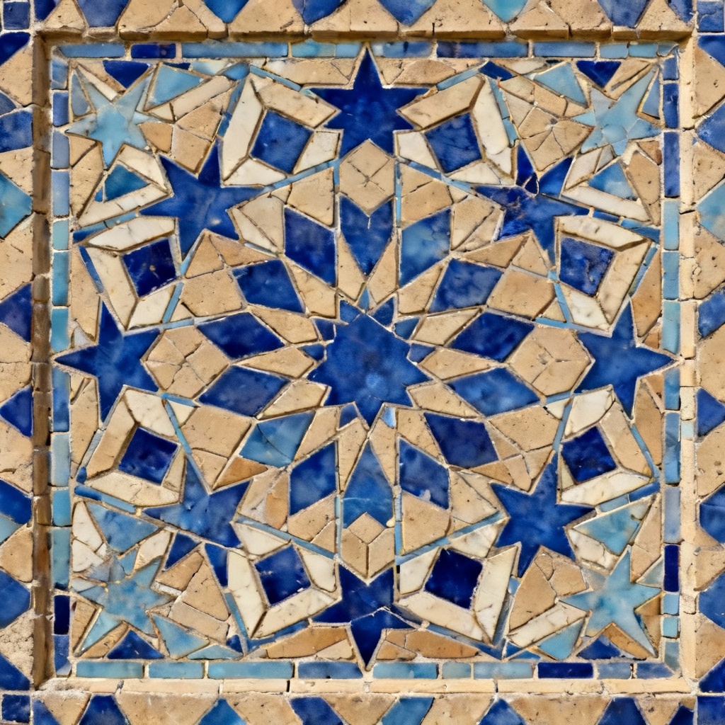 AI Islamic geometric zellige tile pattern