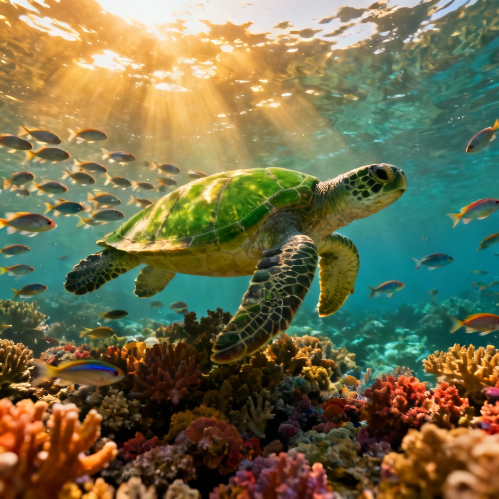 AI Underwater Sea Turtle Reef