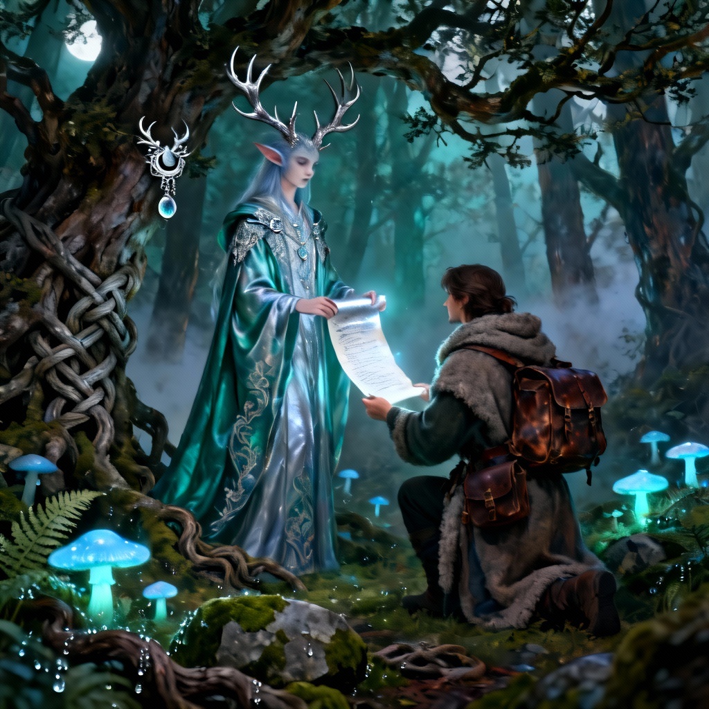 AI Gothic fae making a dark bargain