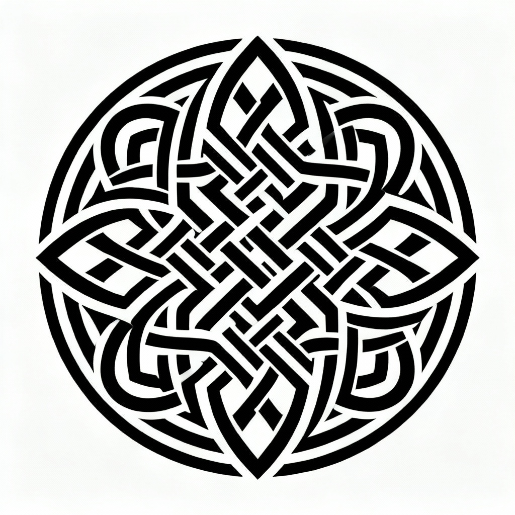 AI Celtic knot tribal emblem