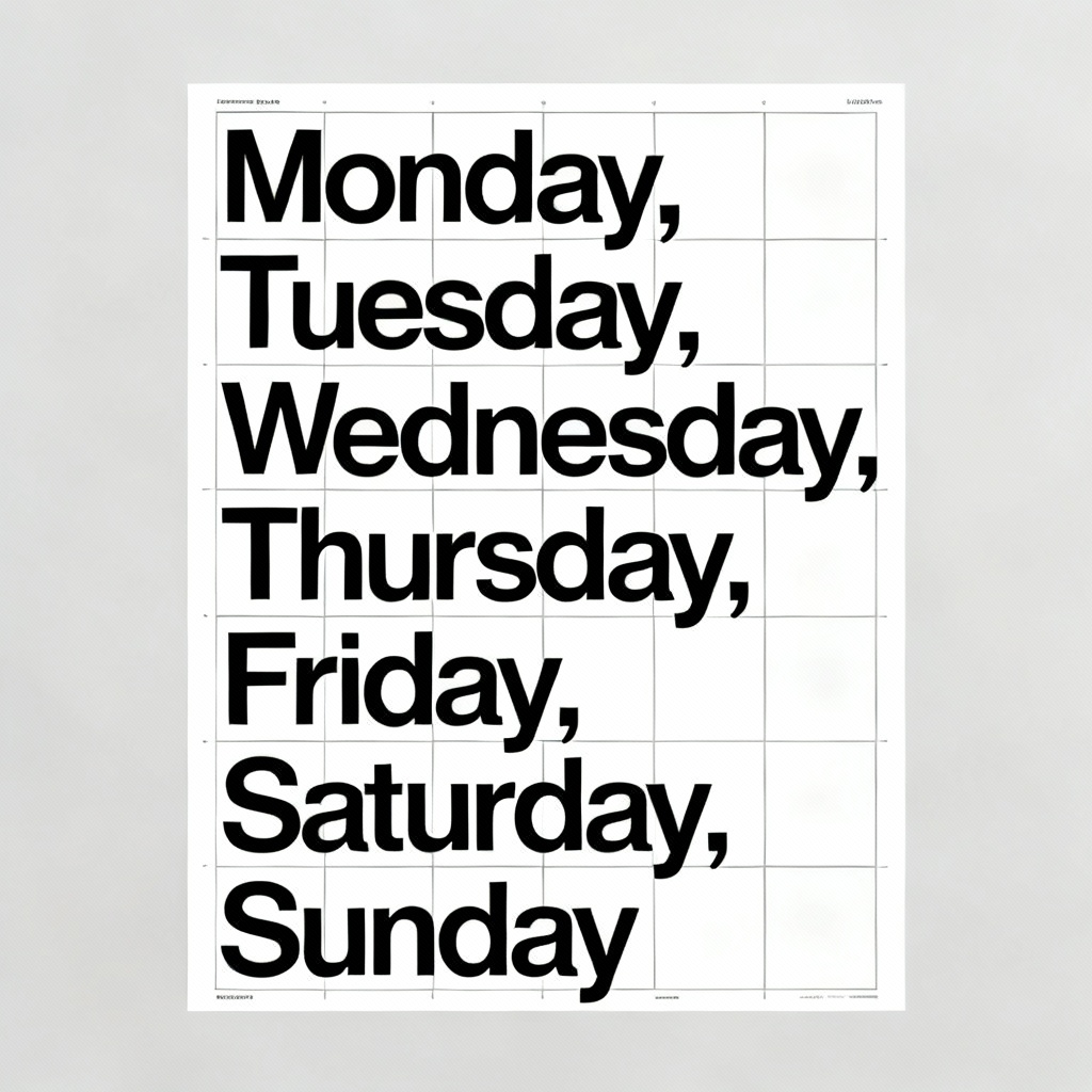 AI Minimalist Week Typography Poster