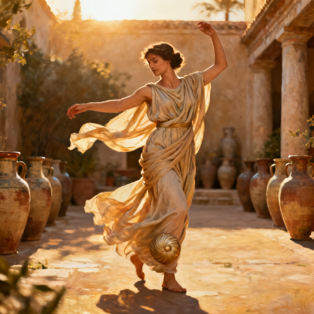 AI Greek chiton and himation outfit