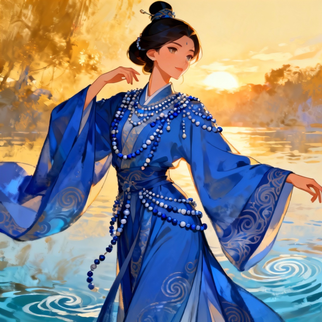 AI Katara Avatar wearing festival robes