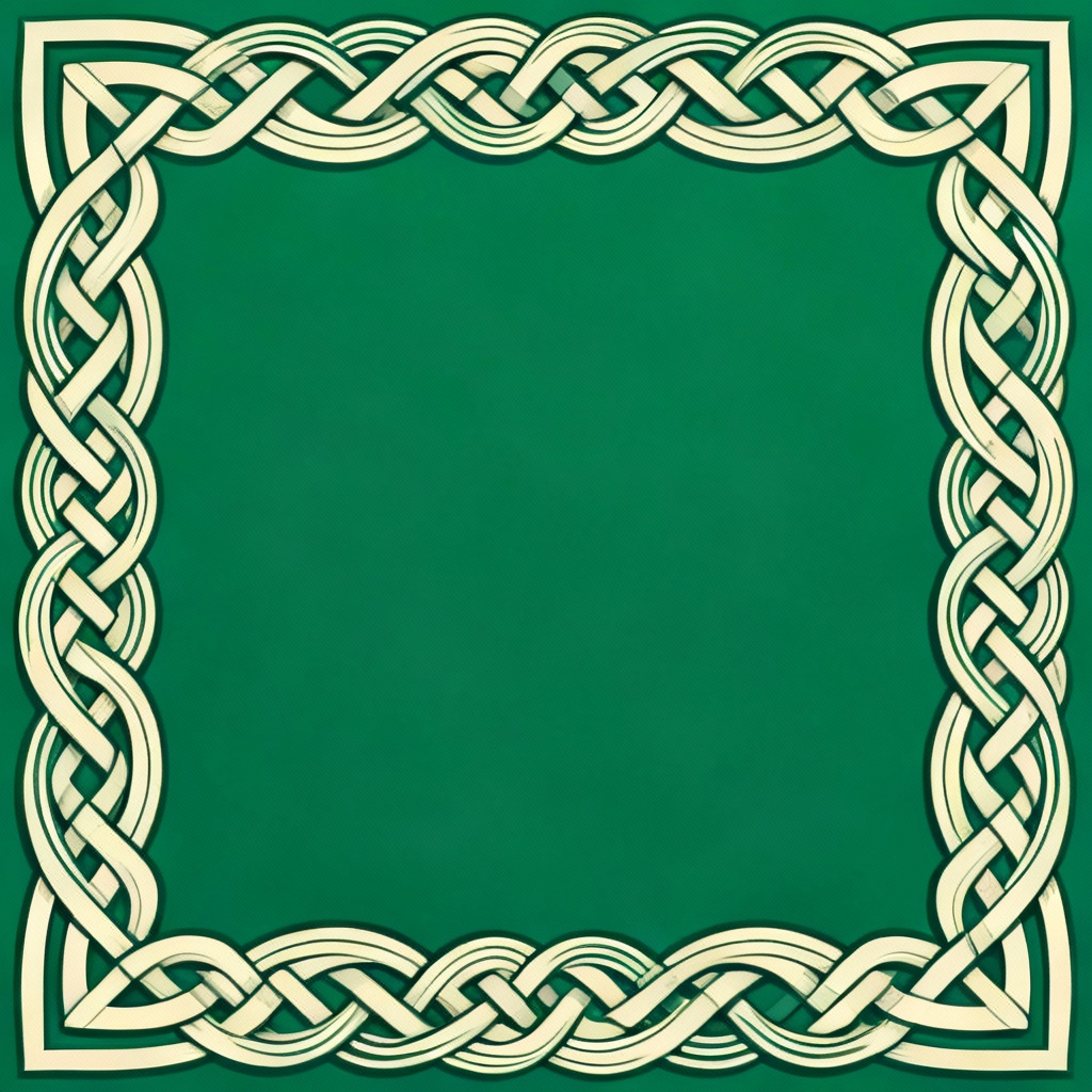 AI Celtic knot continuous border design
