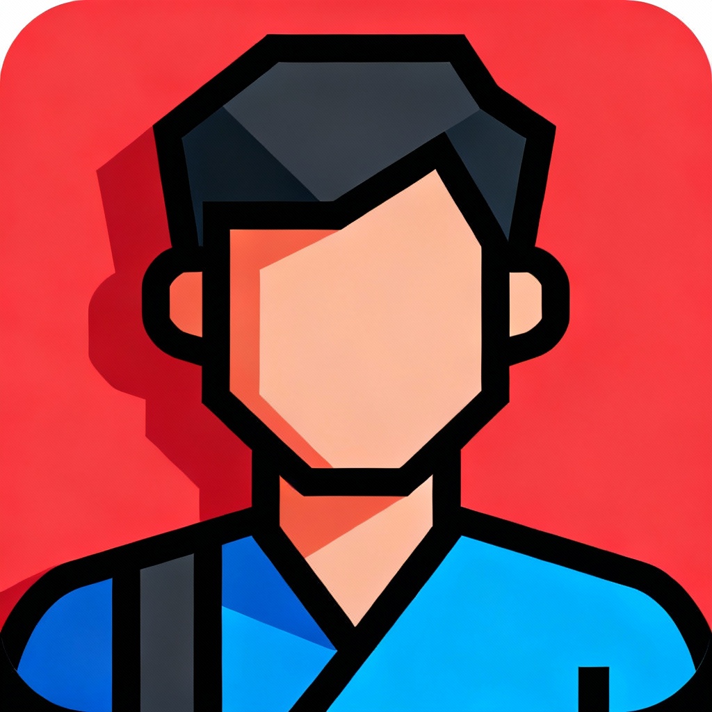 AI minimalist flat vector avatar icon