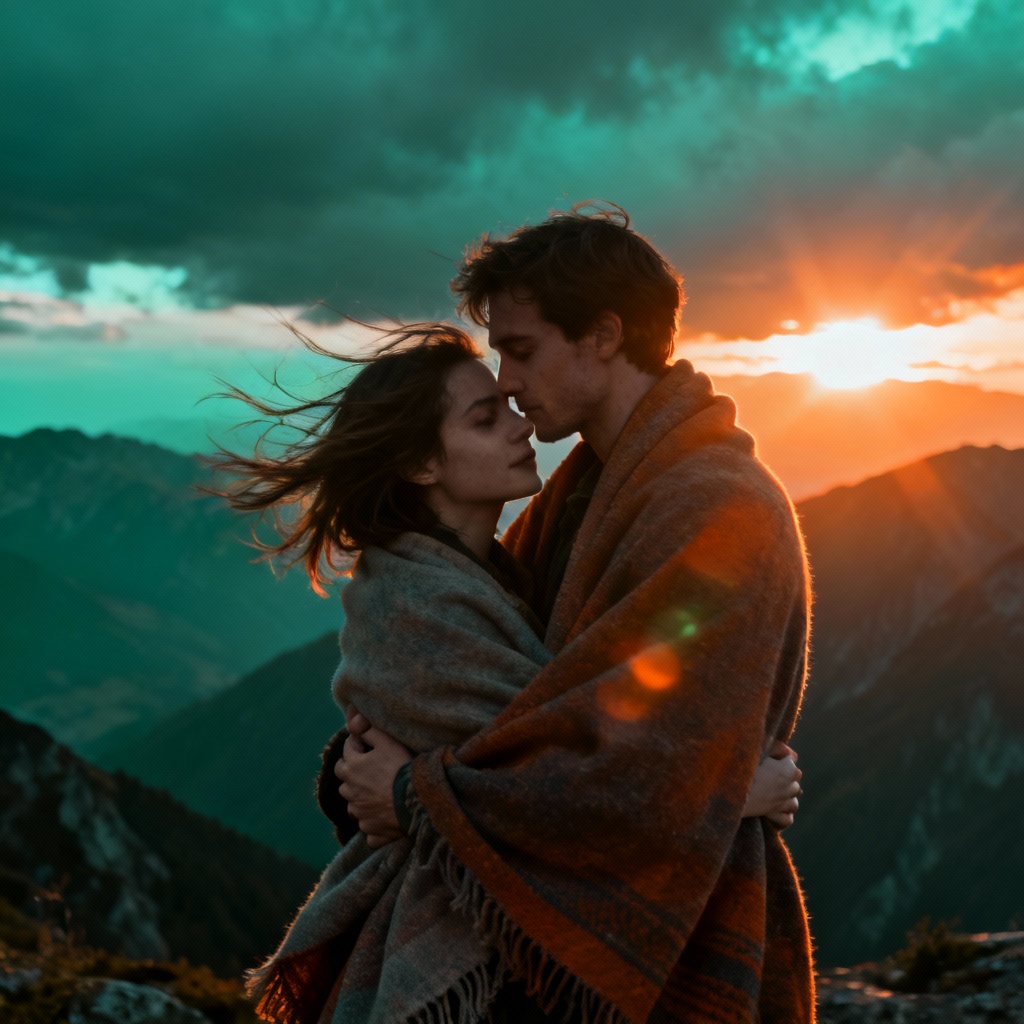 AI prewedding couple cinematic mountain elopement