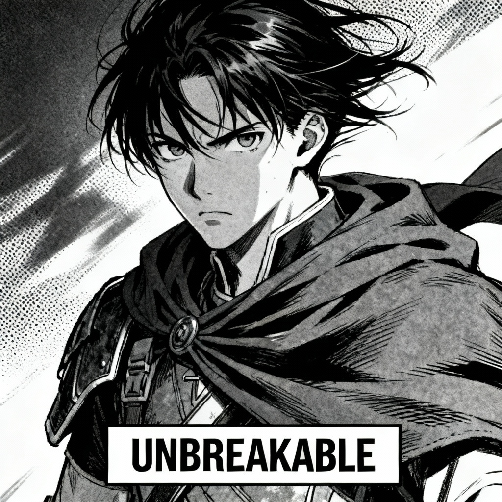 AI gritty manga AoT portrait