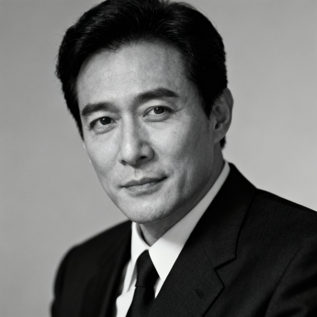 AI Black and White Executive LinkedIn Headshot