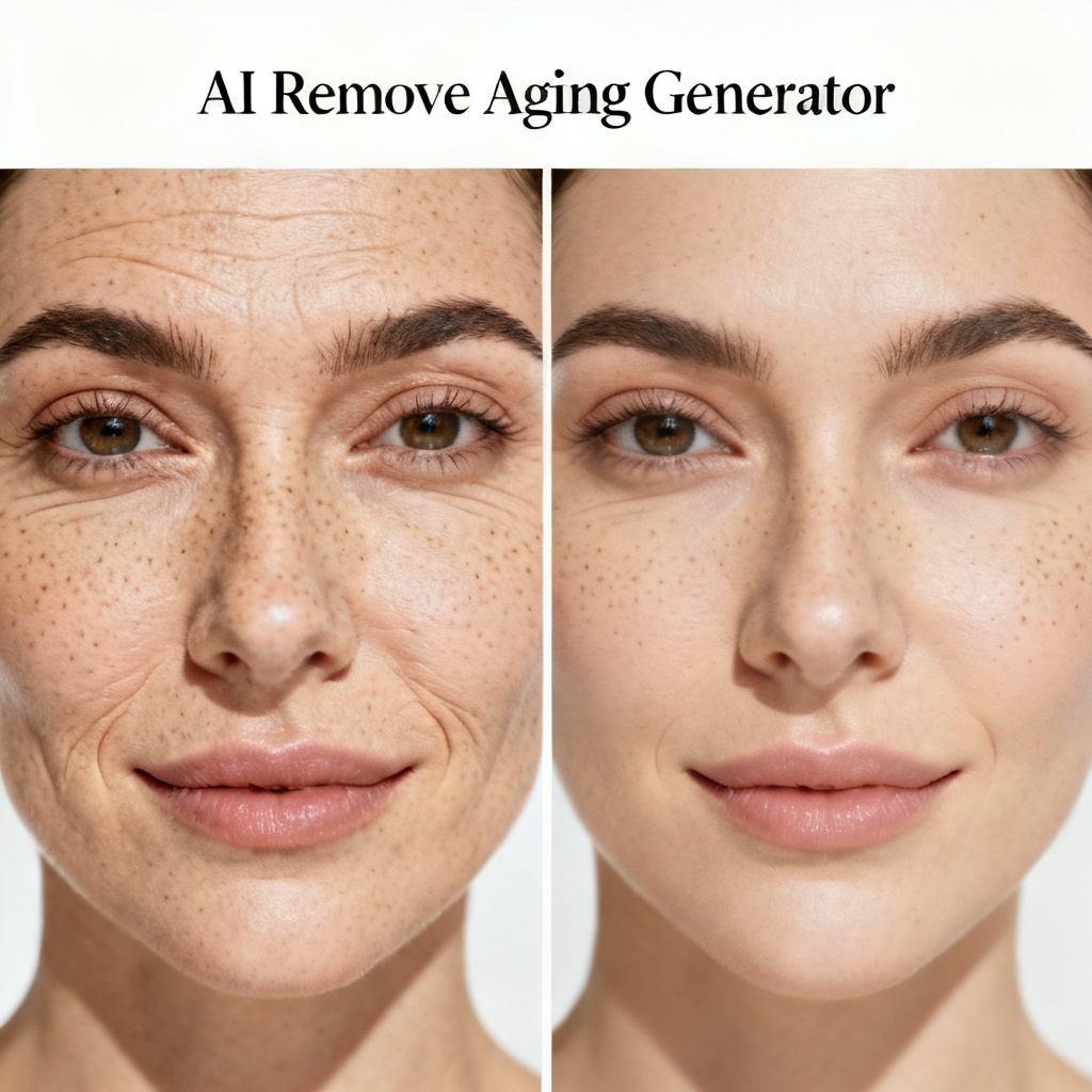 Beauty campaign before after de-aging preview