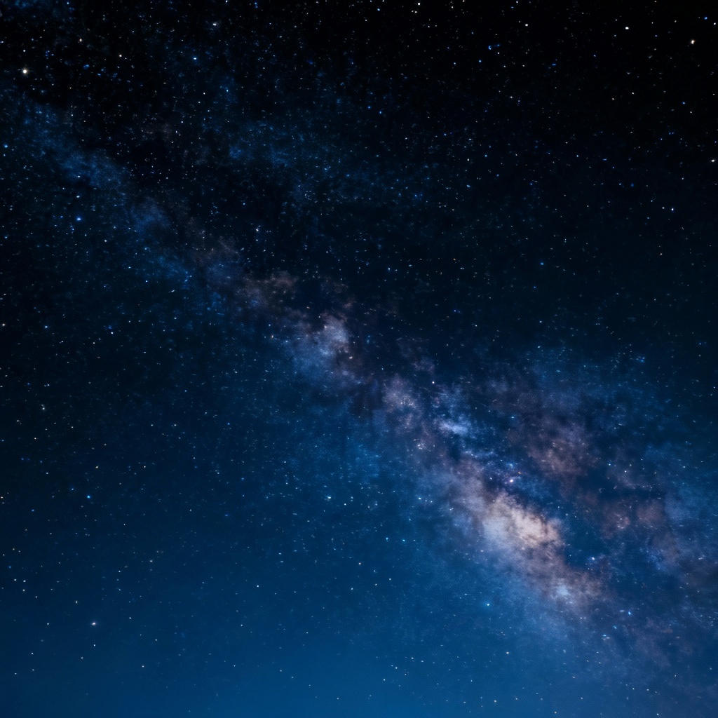 AI starry night sky background with Milky Way