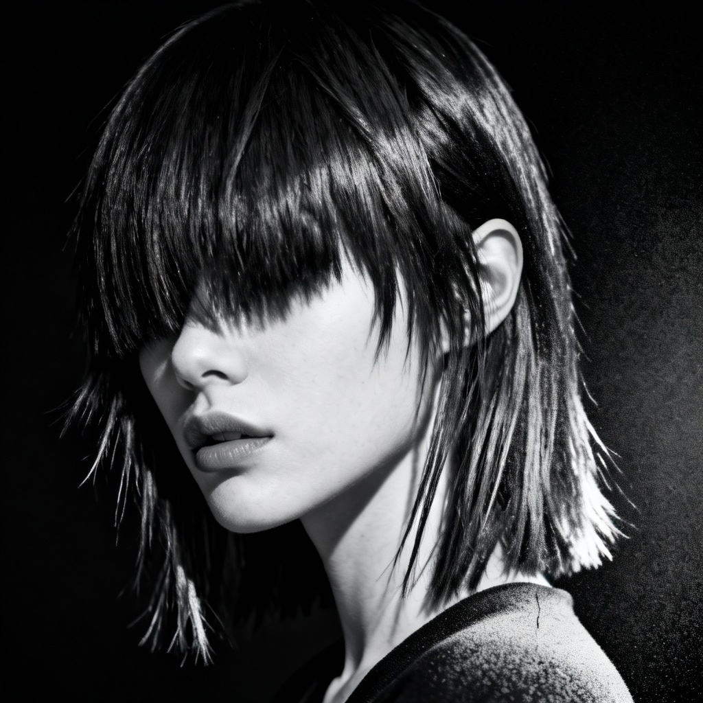 AI shaggy wolf cut messy hairstyle