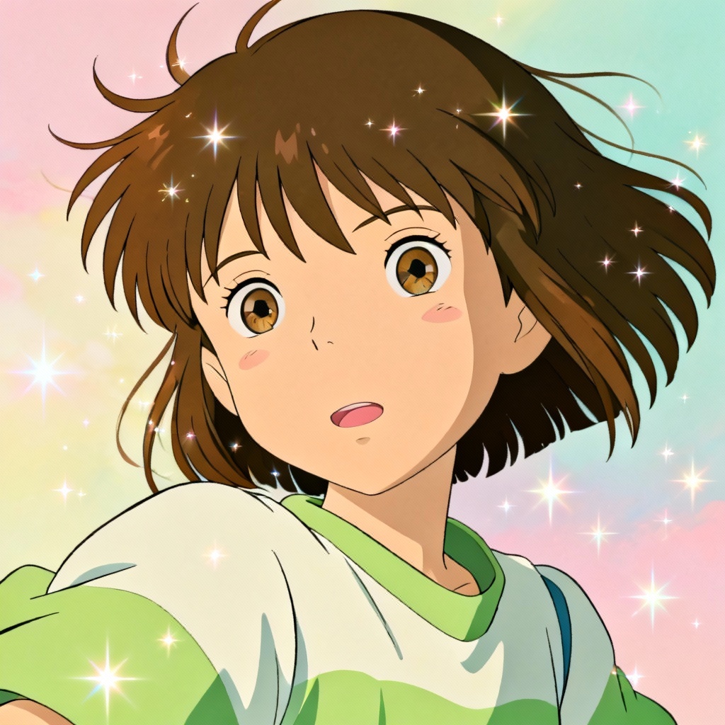 AI brunette anime character with chestnut hair