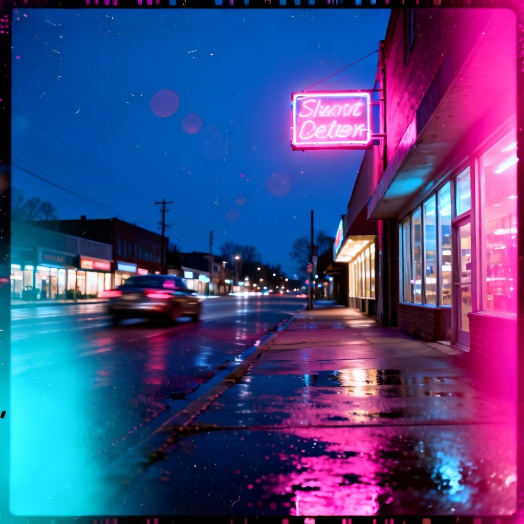 AI magenta and cyan crossfade light leak effect