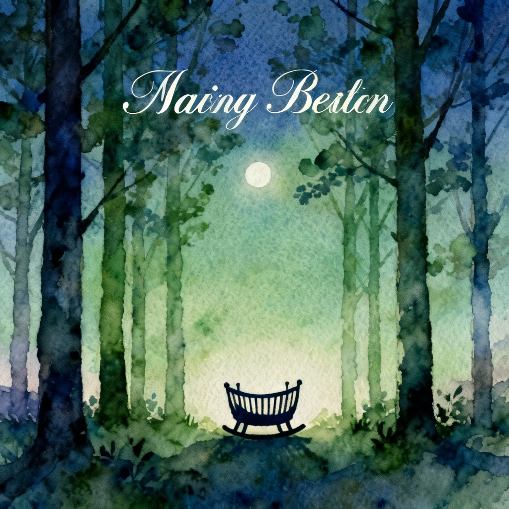 AI calming nature lullaby podcast cover