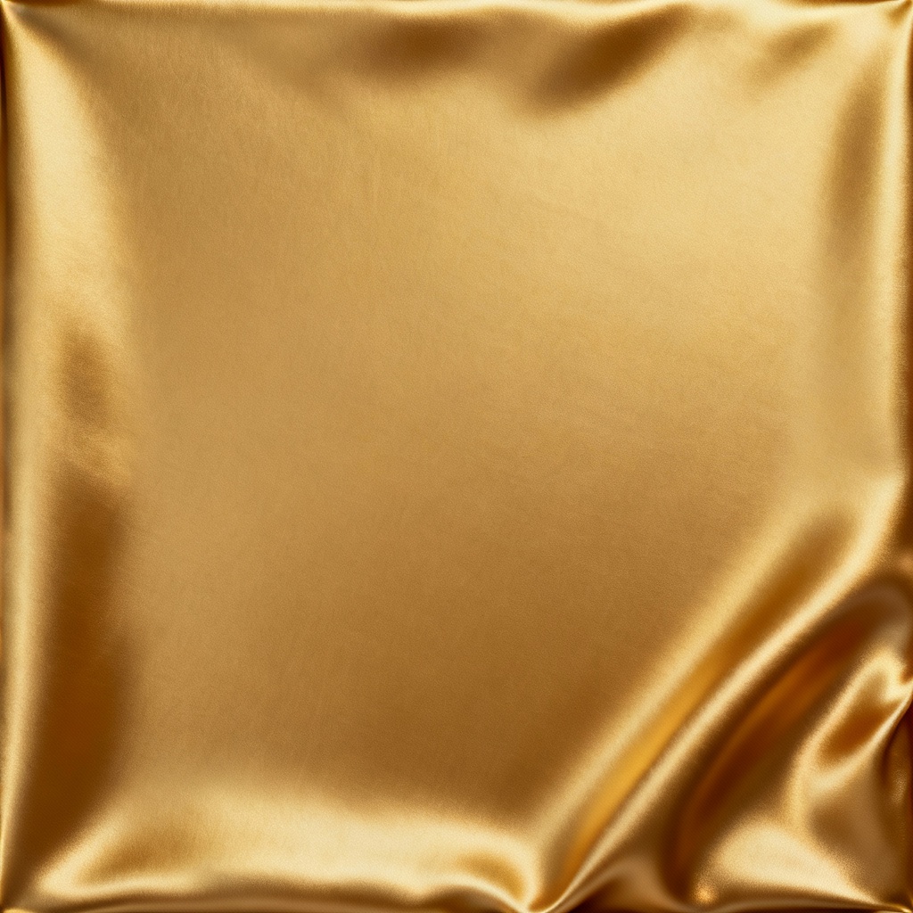 AI smooth satin fabric texture in gold, seamless 4K