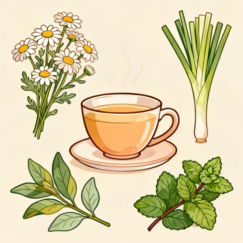 AI herbal tea blend illustration