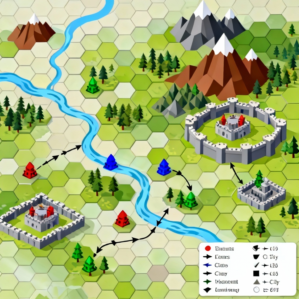 AI Strategy War Map Isometric