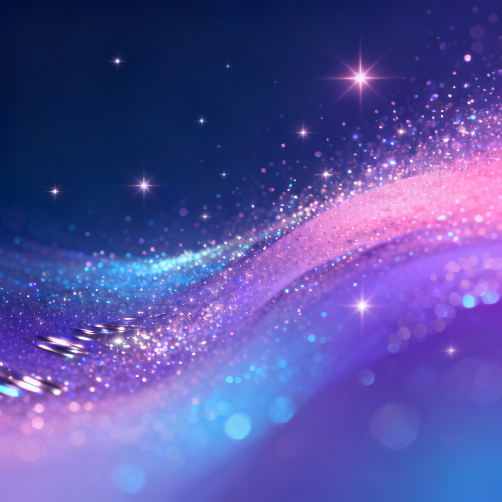 AI Cosmic Glitter Galaxy Background