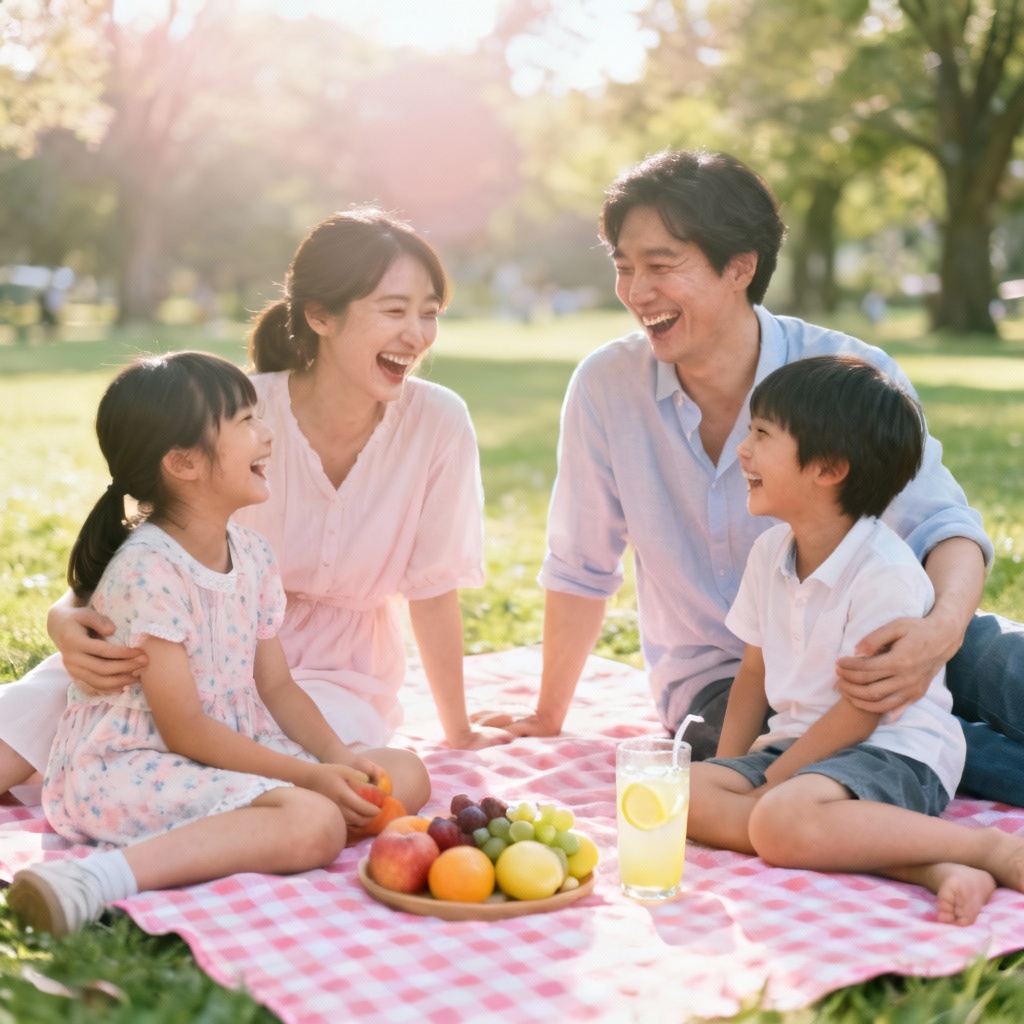 AI Family Picnic in Sunny Park