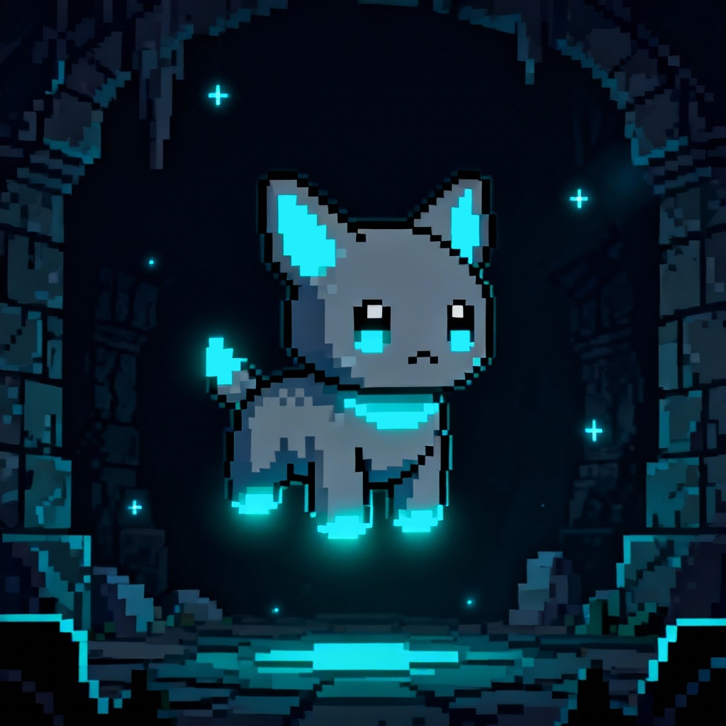 AI Ash Navi Pet pixel art sprite