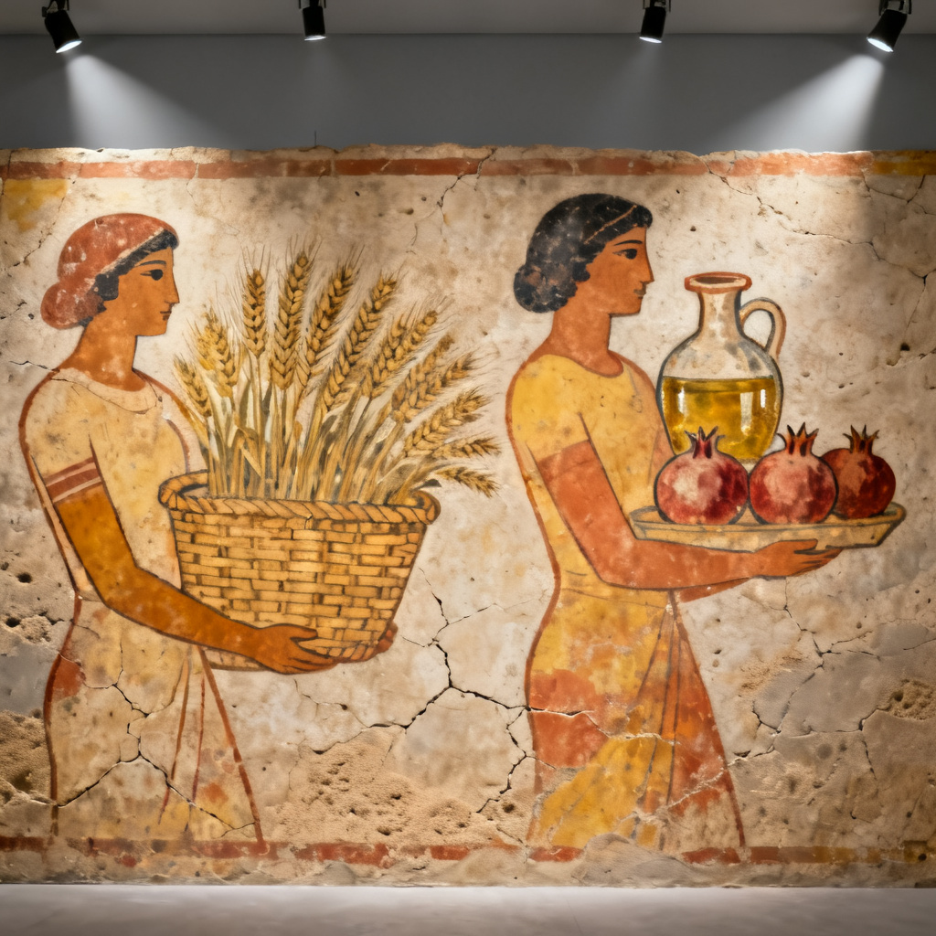 AI ancient Egyptian temple mural scene