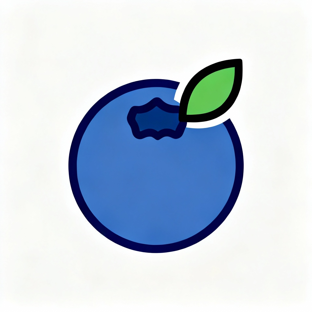 AI vector blueberry logo icon