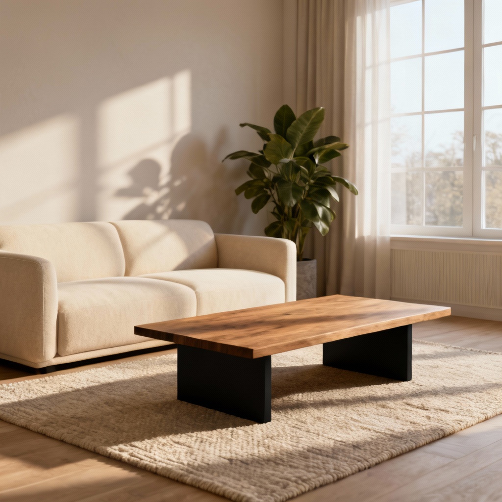 AI Minimalist Living Room Design