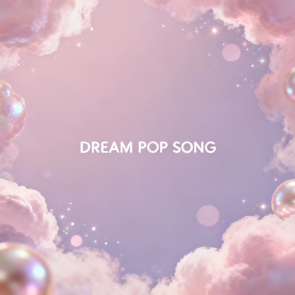Dream pop single cover with clouds and soft glow