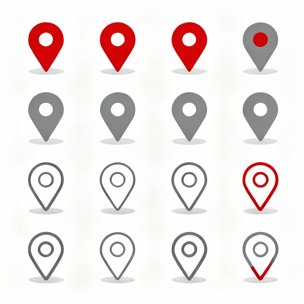 AI SVG map pin icons