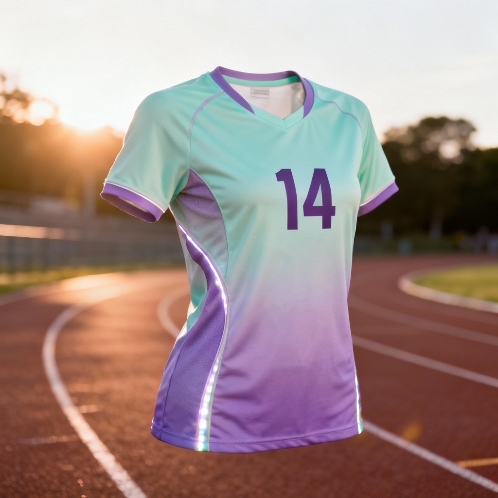AI women’s fit training jersey in pastel gradient